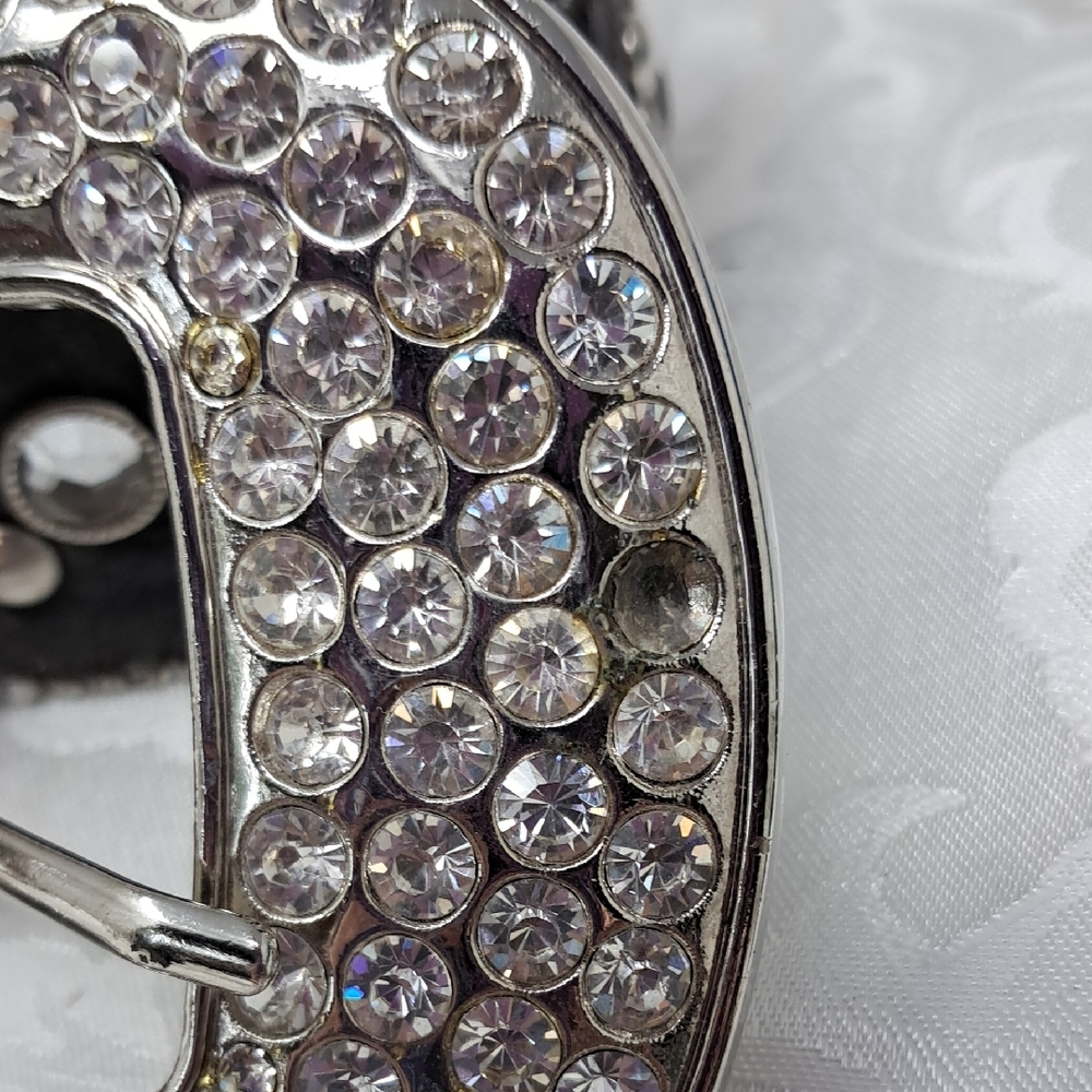 Genuine Leather Belt with Silver Accents - Picture 8 of 9